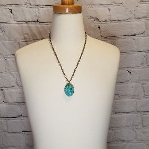 Turquoise Pendent Necklace Handcrafted